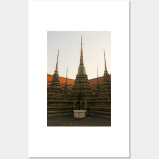 A second group of small stupa at Phra Chedi Rai in Wat Pho temple complex, Bangkok Posters and Art